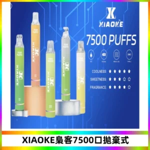 XIAOKE梟客7500Puffs跑馬燈拋棄式電子煙 可發光一次性